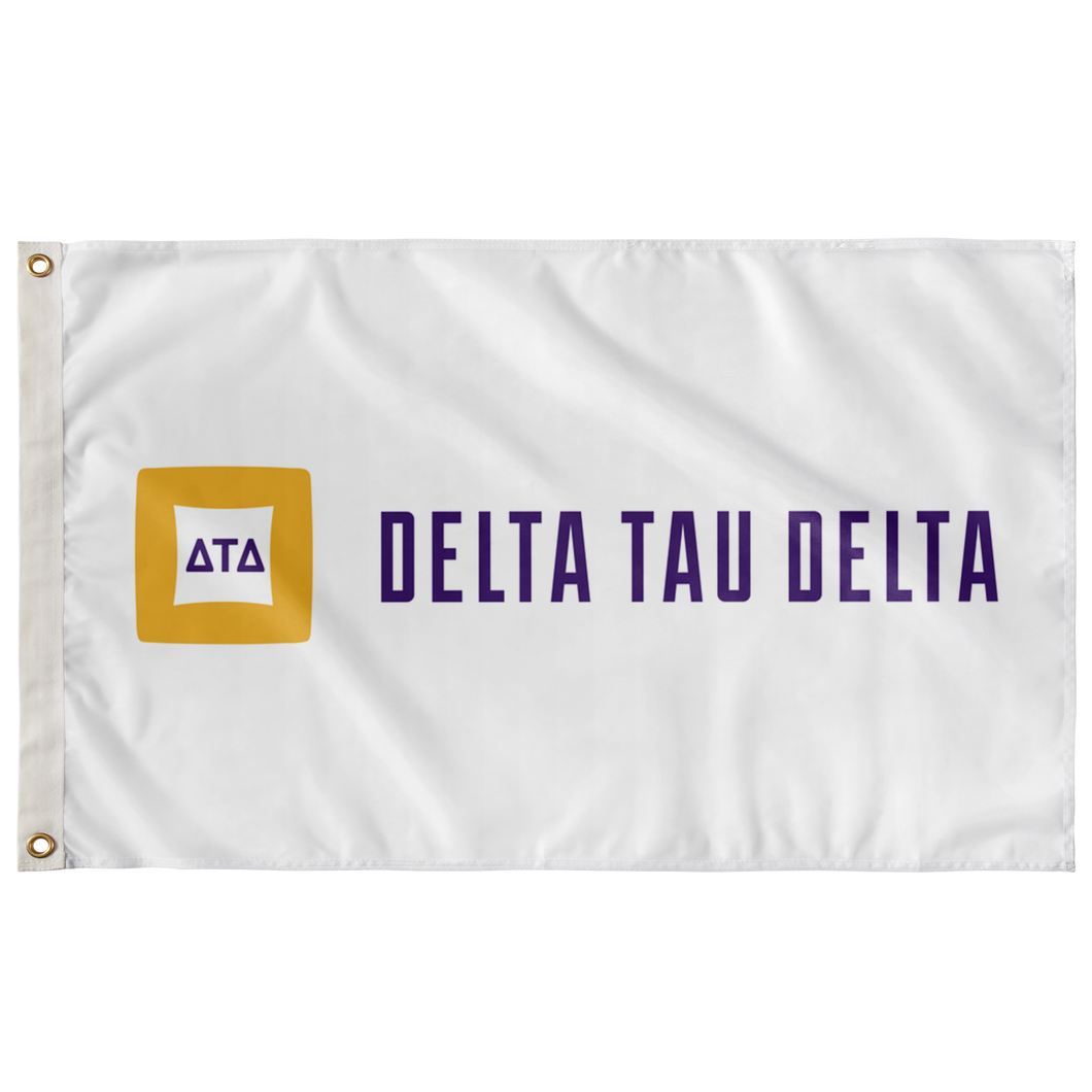 Delta Tau Delta Logo Flag - White