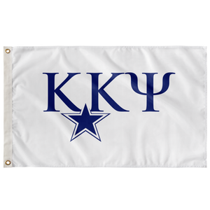 Kappa Kappa Psi Greek Letters With Icon Fraternity Flag