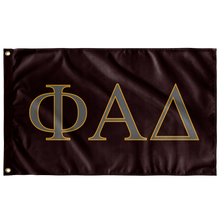 Load image into Gallery viewer, Phi Alpha Delta Greek Flag - Maroon, Silver &amp; Light Gold