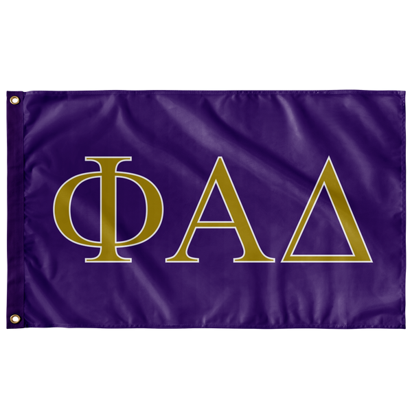 Phi Alpha Delta Fraternity Flag - Purple, Light Old Gold & White –  DesignerGreek2