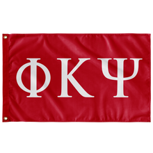 Load image into Gallery viewer, Phi Kappa Psi Greek Letters Flag - Red &amp; White