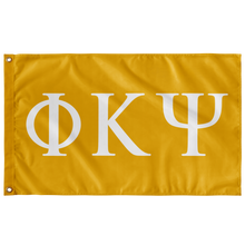 Load image into Gallery viewer, Phi Kappa Psi Greek Letters Flag - Yellow &amp; White
