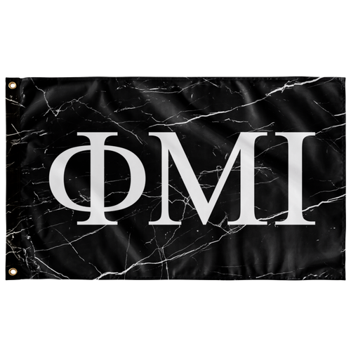 Phi Mu Iota Black Marble Flag
