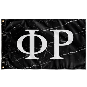 Phi Rho Black Marble Flag