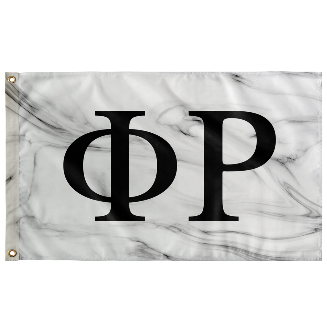 Phi Rho White Marble Sorority Flag