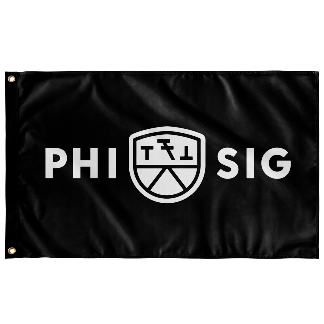 Phi Sigma Kappa Banner - Black & White