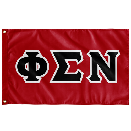 Phi Sigma Nu Flag - Red, Black, White