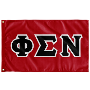 Phi Sigma Nu Flag - Red, Black, White