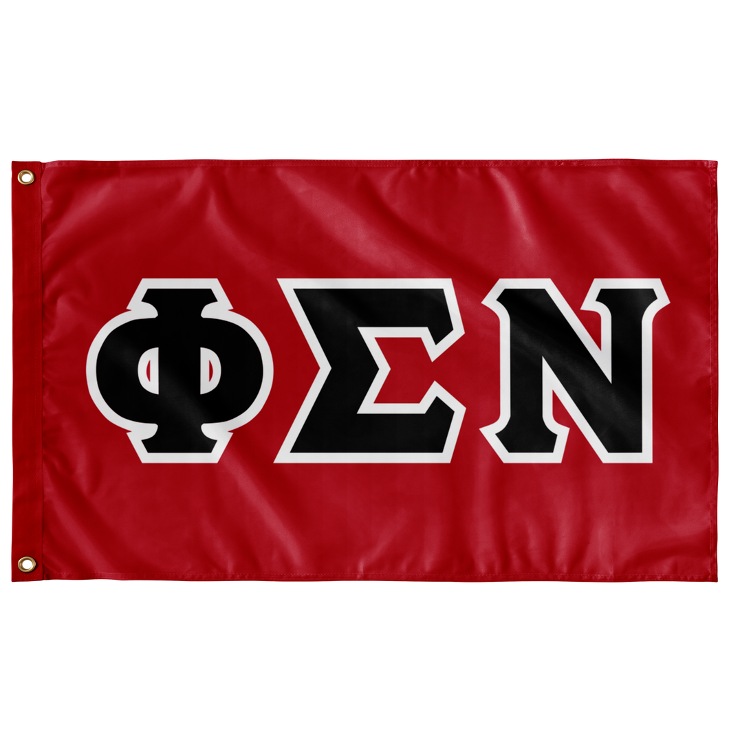 Phi Sigma Nu Flag - Red, Black, White