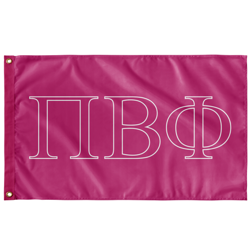 Pi Beta Phi Barbie Pink and White Flag