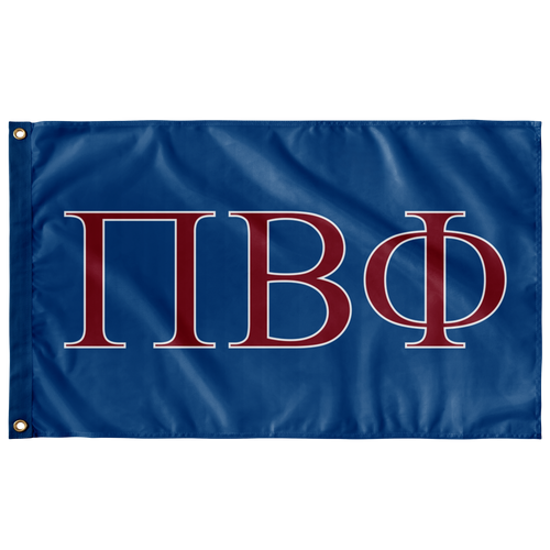 Pi Beta Phi Sorority Flag - Blue, Wine & White