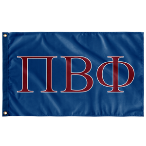 Pi Beta Phi Sorority Flag - Blue, Wine & White