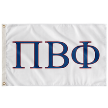 Load image into Gallery viewer, Pi Beta Phi Sorority Flag - White, Blue &amp; Wine