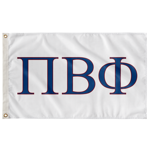 Pi Beta Phi Sorority Flag - White, Blue & Wine