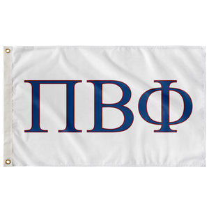 Pi Beta Phi Sorority Flag - White, Blue & Wine