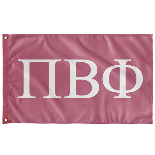 Pi Beta Phi Sorority Flag - Rose & White