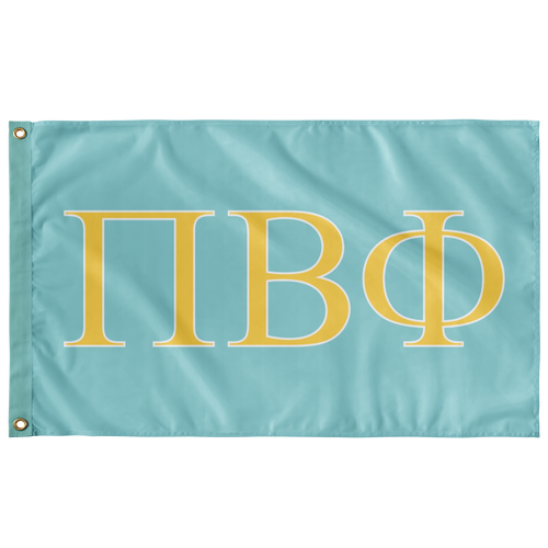 Pi Beta Phi Flags - Aqua and Goldenrod