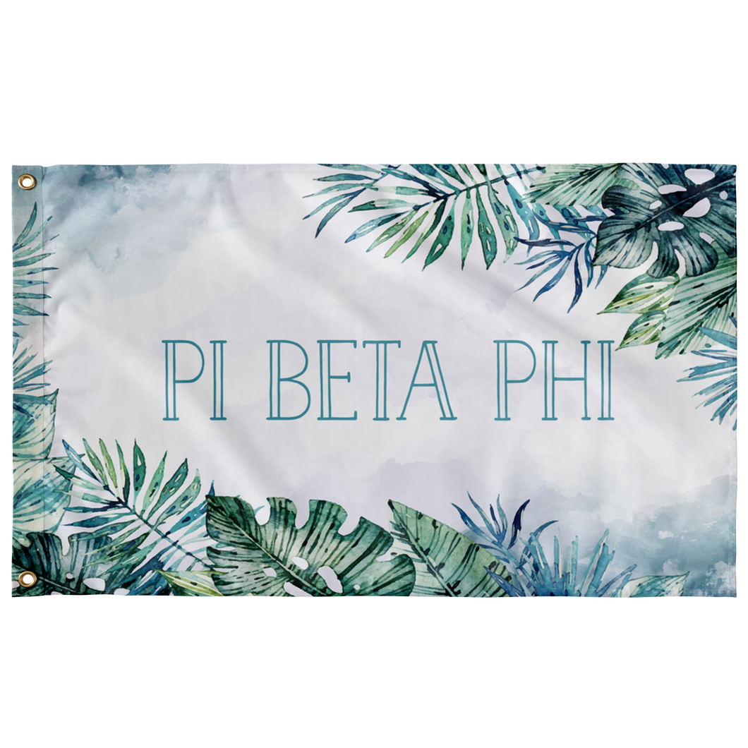 Pi Beta Phi Tropical Teal Greek Flag