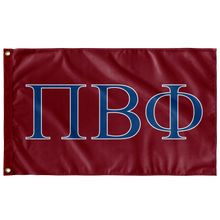 Load image into Gallery viewer, Pi Beta Phi Sorority Flag - Wine, Blue &amp; White