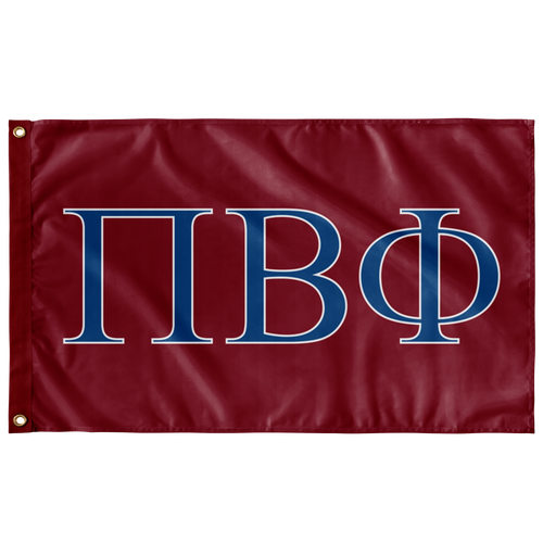 Pi Beta Phi Sorority Flag - Wine, Blue & White