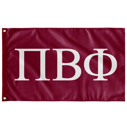 Pi Beta Phi Sorority Flag - Wine & White