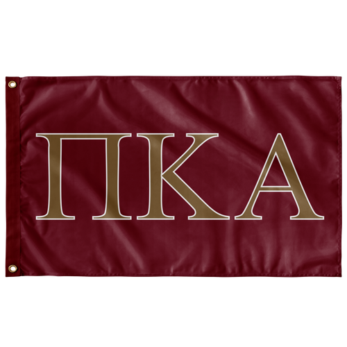 Pi Kappa Alpha Fraternity Flag - Garnet, Gold & White