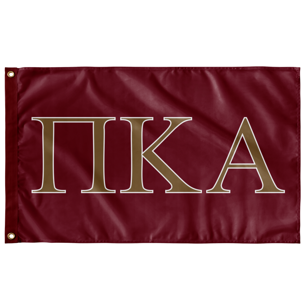 Pi Kappa Alpha Fraternity Flag Garnet Gold White DesignerGreek2