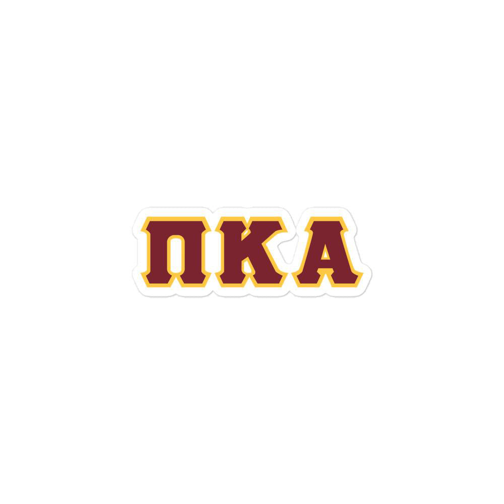 Pi Kappa Alpha Letterform Sticker - Garnet & Yellow