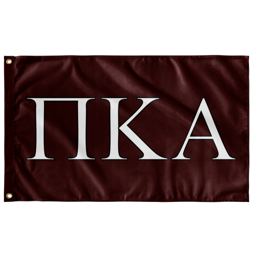 Pi Kappa Alpha Fraternity Flag - Maroon, White & Black