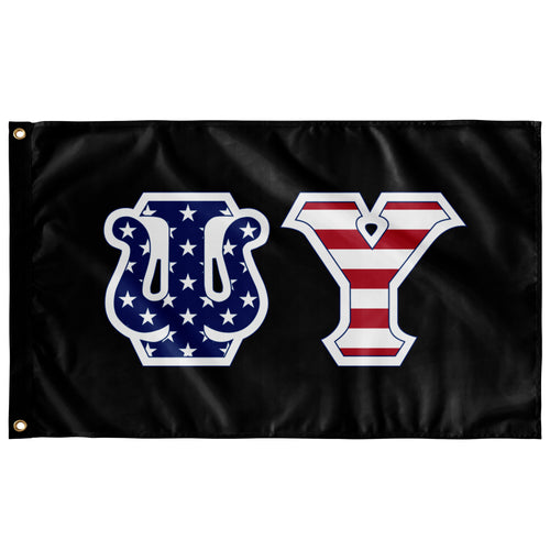 Psi Upsilon American Flag - Black