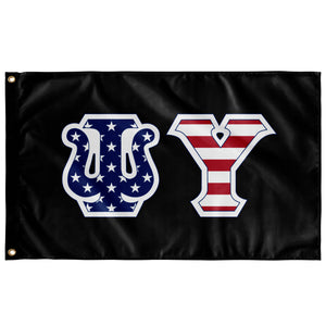 Psi Upsilon American Flag - Black