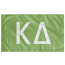 Load image into Gallery viewer, Kappa Delta Sorority Flag - Light Olive &amp; White