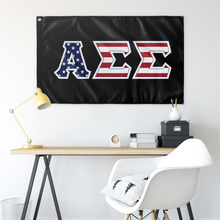 Load image into Gallery viewer, Alpha Sigma Sigma American Flag - Black