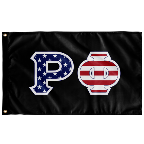 Rho Phi American Flag - Black