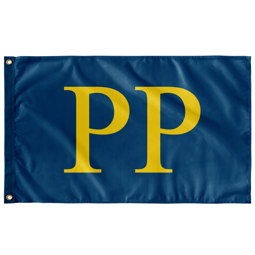 Rho Rho Fraternity Flag - Colonial Blue & Maize