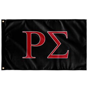 Rho Sigma Fraternity Flag - Black, Red & White