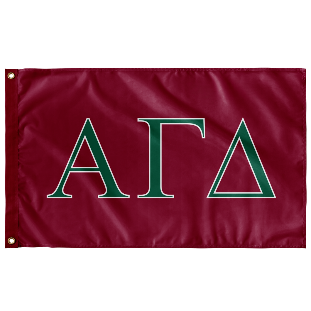 Alpha Gamma Delta Sorority Flag - Secondary Red, Secondary Green & White