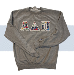 Alpha Delta Pi Sorority Sweatshirt With VB Summer Cottage Stitch Letters