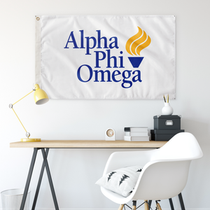 Alpha Phi Omega Fraternity Flag - Logo Color