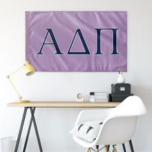 Load image into Gallery viewer, Alpha Delta Pi Sorority Letter Flag - Woodland Violet, Midnight &amp; White