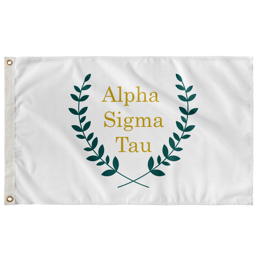 Alpha Sigma Tau Laurel Wreath Sorority Flag