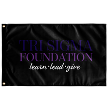 Load image into Gallery viewer, Tri Sigma Foundation Flag - Black