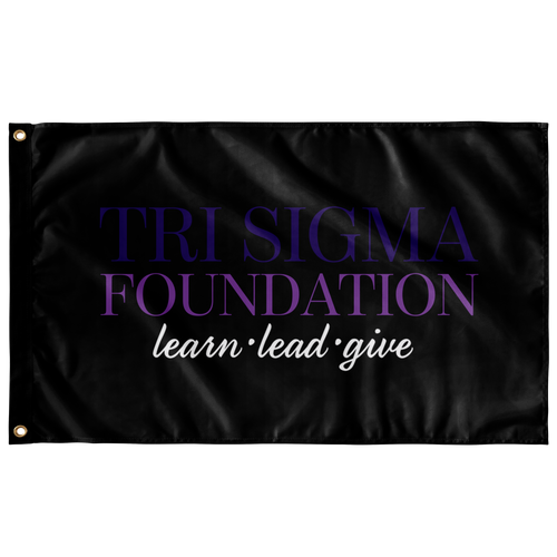 Tri Sigma Foundation Flag - Black
