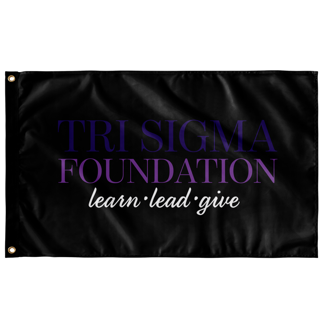 Tri Sigma Foundation Flag - Black