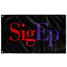 Load image into Gallery viewer, Sig Ep Logo Fraternity Flag -  Black