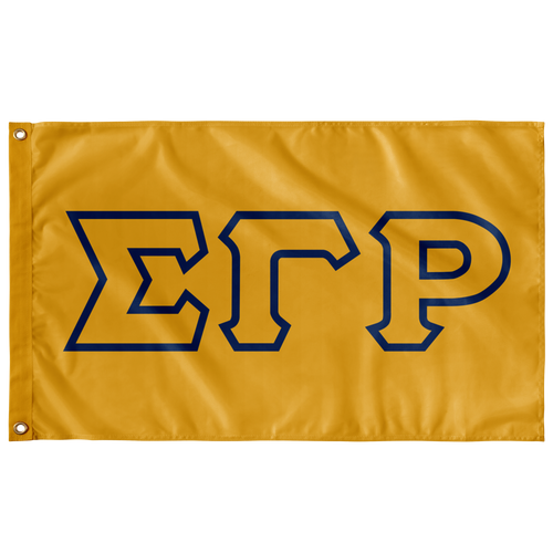 Sigma Gamma Rho Flag - Light Gold and Royal