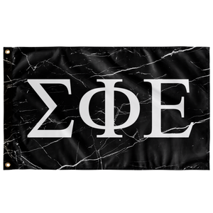 Sigma Phi Epsilon Black Marble Fraternity Flag