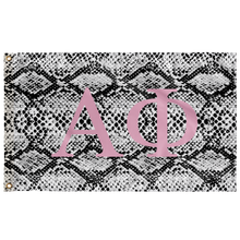 Load image into Gallery viewer, Alpha Phi Snakeskin Sorority Flag - Pink