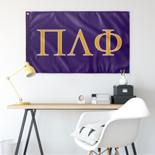 Load image into Gallery viewer, Pi Lambda Phi Fraternity Flag - Purple, Light Gold &amp; White