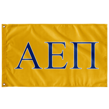 Load image into Gallery viewer, Alpha Epsilon Pi Fraternity Flag - Gold, Royal &amp; White